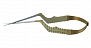 Микроножницы с тонким изогнутым вверх лезвием 20,5 мм, прямые, размер M, общ. длина 190 мм, рабочая длина 80 мм